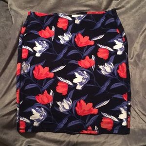 Floral pencil skirt